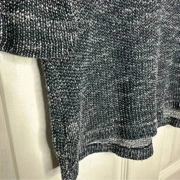 Joe Fresh Knit Shirt 3/4 Sleeves Oversized Marled Blue & White  Size Extra Small - Picture 11 of 16